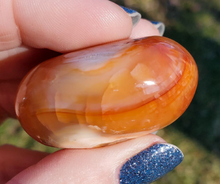 Load image into Gallery viewer, Carnelian Palm Stone (#5)