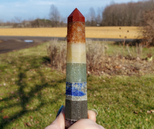 Load image into Gallery viewer, Chakra Gemstone Wand