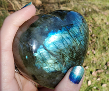 Load image into Gallery viewer, Large Labradorite Gemstone Heart