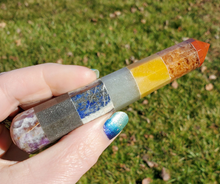 Load image into Gallery viewer, Chakra Gemstone Wand