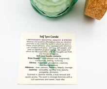 Load image into Gallery viewer, Self Love Intention Candle (Jasmine Vanilla) - 12 oz Skull Jar