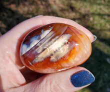 Load image into Gallery viewer, Carnelian Palm Stone - Carnelian Crystal Palm Stone #4