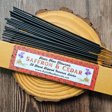 Load image into Gallery viewer, Saffron and Cedar Hand Dipped Incense Sticks
