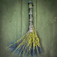 Load image into Gallery viewer, Sweet Annie Broom - Turkey Wing Broom with Crow Charm
