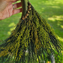 Load image into Gallery viewer, Sweet Annie Broom - Turkey Wing Style with Gold Bells
