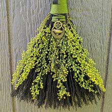 Load image into Gallery viewer, Sweet Annie Broom - Hawk Tail Broom with Crow Charm

