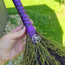 Load image into Gallery viewer, Sweet Annie Broom - Hawktail Broom with Crow Charm
