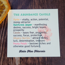 Load image into Gallery viewer, Abundance Intention Candle (Orange Clove) - 9oz
