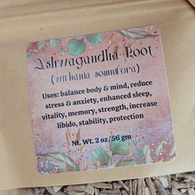 Load image into Gallery viewer, Dried Ashwagandha Root (Organic) | Cut Root for Tea, Tincture &amp; Herbal Use
