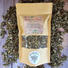 Load image into Gallery viewer, Dried Raspberry Leaf (Organic) | Loose Raspberry Leaf for Tea, Nourishment &amp; Herbal Use
