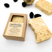 Load image into Gallery viewer, Nag Champa Soap with Turmeric - Handmade Herbal Soap
