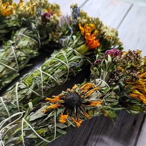 Mugwort and Seasonal Flower and Herb Bundle