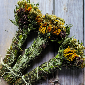 Mugwort and Seasonal Flower and Herb Bundle