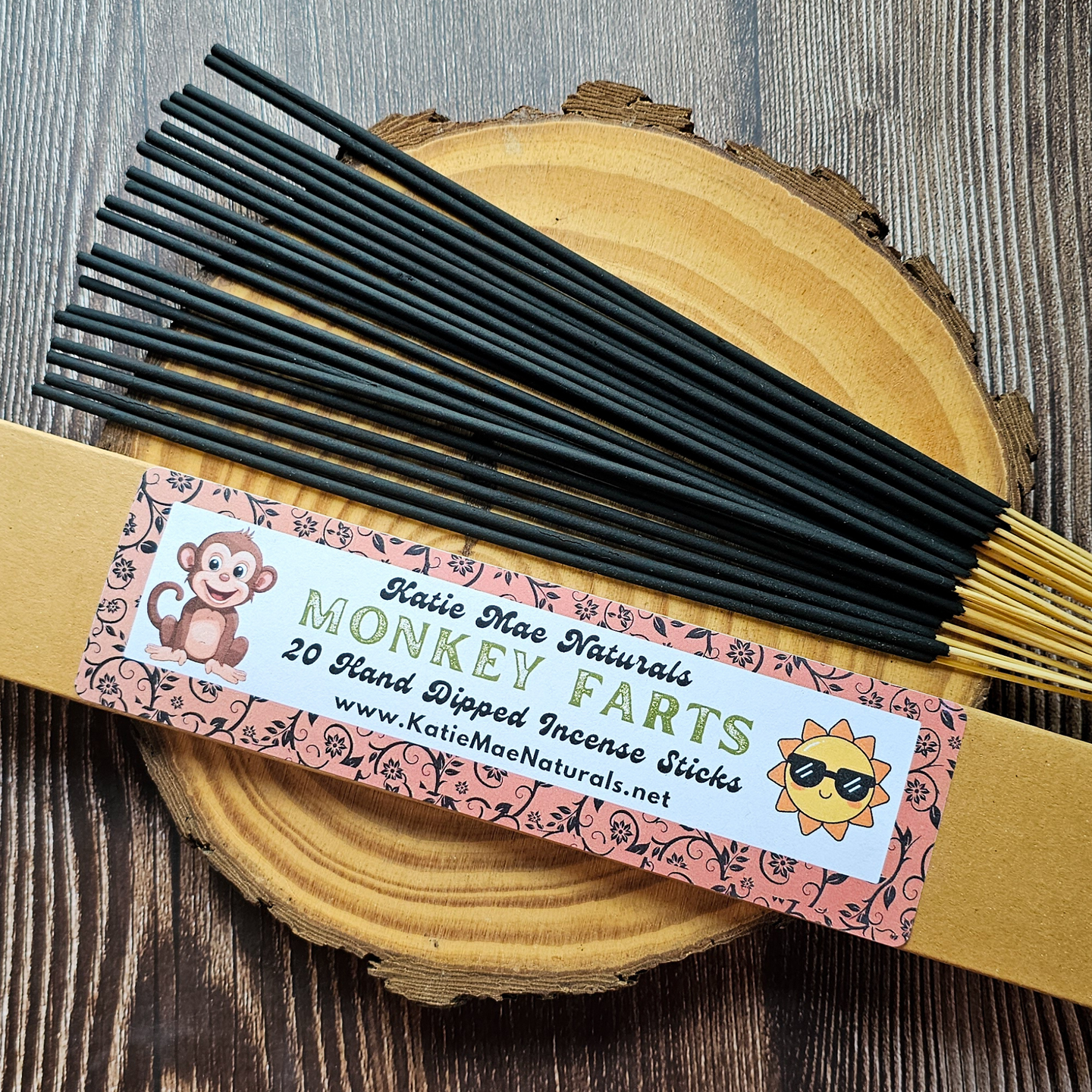 Monkey Farts Hand Dipped Incense Sticks - 20 Pack
