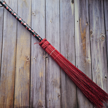 Load image into Gallery viewer, Hand Painted Decorative Round Broom, 26" Folk Art Broom
