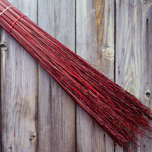 Load image into Gallery viewer, Hand Painted Decorative Round Broom, 26" Folk Art Broom
