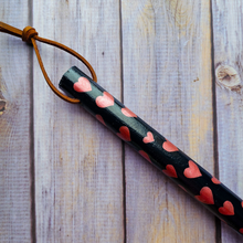 Load image into Gallery viewer, Hand Painted Decorative Round Broom, 26" Folk Art Broom
