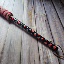 Load image into Gallery viewer, Hand Painted Decorative Round Broom, 26" Folk Art Broom
