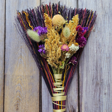 Load image into Gallery viewer, Hand Crafted Floral Broom, 15" Rustic Wall Hanging
