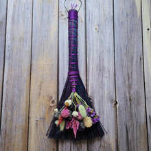 Load image into Gallery viewer, Hand Crafted Floral Broom, 15"
