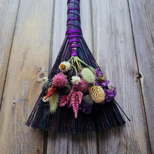 Load image into Gallery viewer, Hand Crafted Floral Broom, 15"
