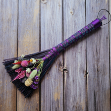 Load image into Gallery viewer, Hand Crafted Floral Broom, 15"
