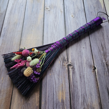 Load image into Gallery viewer, Hand Crafted Floral Broom, 15"
