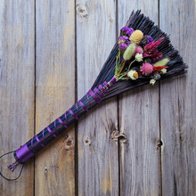 Load image into Gallery viewer, Hand Crafted Floral Broom, 15"
