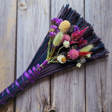 Load image into Gallery viewer, Hand Crafted Floral Broom, 15"
