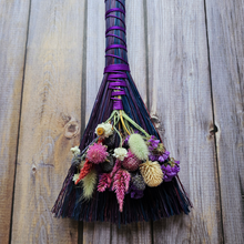 Load image into Gallery viewer, Hand Crafted Floral Broom, 15"
