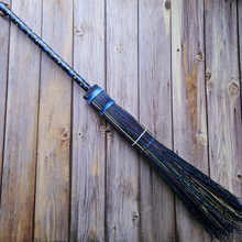Load image into Gallery viewer, Hand Painted Decorative Round Broom, 26" Handmade Witches Besom
