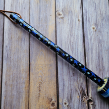 Load image into Gallery viewer, Hand Painted Decorative Round Broom, 26" Handmade Witches Besom
