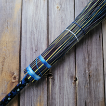 Load image into Gallery viewer, Hand Painted Decorative Round Broom, 26" Handmade Witches Besom
