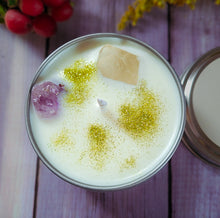 Load image into Gallery viewer, Manifest Intention Candle – Crystal Candle for Manifestation, Goals &amp; Positive Change
