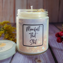 Load image into Gallery viewer, Manifest Intention Candle – Crystal Candle for Manifestation, Goals &amp; Positive Change
