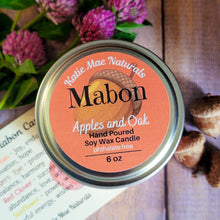 Load image into Gallery viewer, Mabon Ritual Candle – Apple &amp; Oak Soy Candle for Autumn Equinox, Gratitude &amp; Grounding
