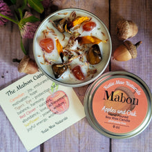 Load image into Gallery viewer, Mabon Ritual Candle – Apple &amp; Oak Soy Candle for Autumn Equinox, Gratitude &amp; Grounding

