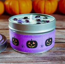 Load image into Gallery viewer, Tricks or Treats Soy Candle – Sweet Pumpkin Candy Handcrafted Candle

