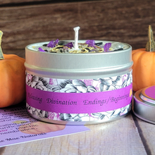 Load image into Gallery viewer, Samhain Ritual Candle – Pumpkin Spice Soy Candle for Protection, Reflection &amp; Autumn Rituals
