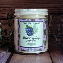 Load image into Gallery viewer, Blackberry Sage Soy Candle – Fruity Herbal Handcrafted Candle

