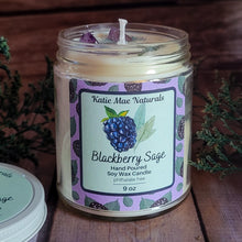 Load image into Gallery viewer, Blackberry Sage Soy Candle – Fruity Herbal Handcrafted Candle
