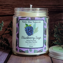 Load image into Gallery viewer, Blackberry Sage Soy Candle – Fruity Herbal Handcrafted Candle
