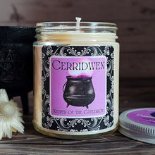 Load image into Gallery viewer, Cerridwen Goddess Candle – Crystal Candle Inspired by the Goddess of Transformation &amp; Inspiration
