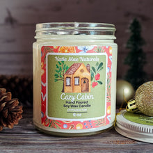 Load image into Gallery viewer, Cozy Cabin Soy Candle – Cranberry Pine Handcrafted Candle

