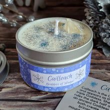 Load image into Gallery viewer, Cailleach Goddess Candle – Crystal Candle Inspired by the Celtic Queen of Winter

