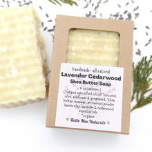 Load image into Gallery viewer, Lavender Cedarwood Shea Butter Shave Soap
