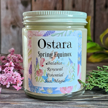 Load image into Gallery viewer, Ostara Ritual Candle – Lilac Spring Soy Candle for Renewal, Growth &amp; Spring Equinox Rituals
