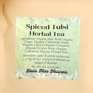 Organic Spiced Tulsi Herbal Tea - Loose Leaf Tea