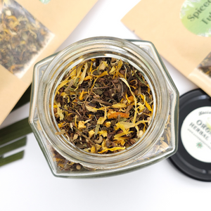 Organic spiced tulsi herbal tea