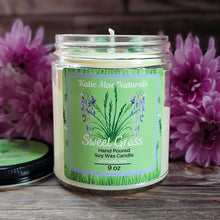 Load image into Gallery viewer, Sweet Grass Soy Candle – Fresh Meadow &amp; Wildflower Handcrafted Candle
